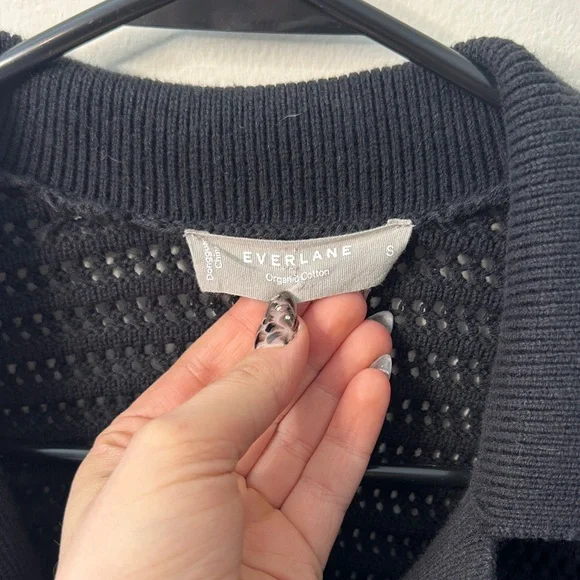 Everlane Black Knit Short Sleeve Top - Picture 2 of 5